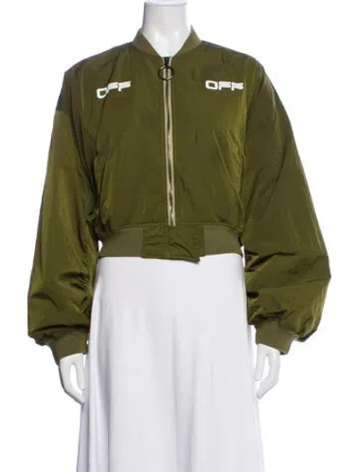 Pre-owned Off-white 2020 Bomber Jacket In Green