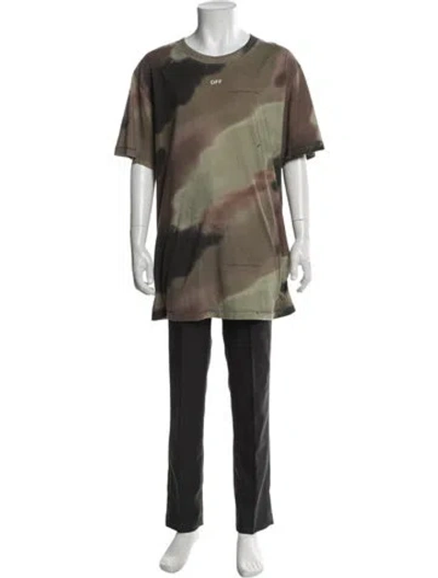 Pre-owned Off-white 2020 Camo T-shirt In Green