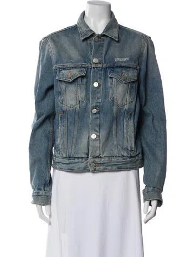 Pre-owned Off-white 2020 Denim Jacket In Black
