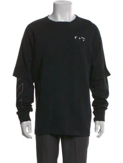 Pre-owned Off-white 2020 Diagonals Unfinished T-shirt In Black