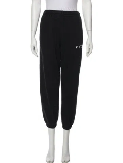 Pre-owned Off-white 2020 Embroidered Accent Sweatpants In Black