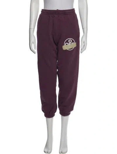 Pre-owned Off-white 2020 Graphic Print Lounge Bottoms In Purple