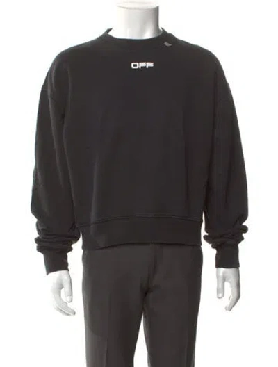 Pre-owned Off-white 2020 Graphic Print Pullover In Black