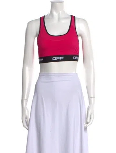 Pre-owned Off-white 2020 Graphic Print Sports Bra In White