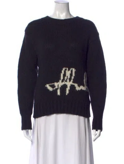 Pre-owned Off-white 2020 Graphic Print Sweater In Blue