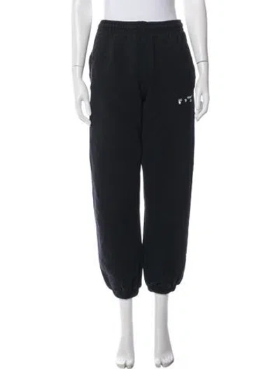Pre-owned Off-white 2020 Graphic Print Sweatpants In Black/blue