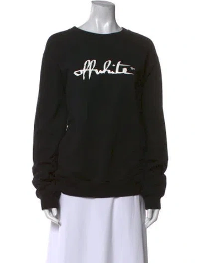 Pre-owned Off-white 2020 Graphic Print Sweatshirt In Black
