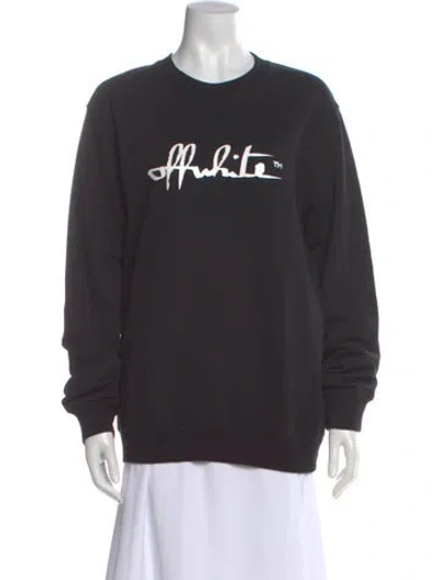 Pre-owned Off-white 2020 Graphic Print Sweatshirt In Black