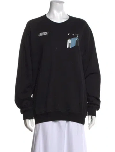 Pre-owned Off-white 2020 Graphic Print Sweatshirt In Black