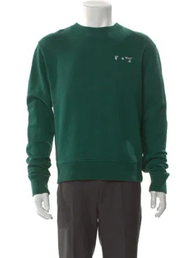Pre-owned Off-white 2020 Graphic Print Sweatshirt In Green