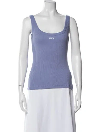 Pre-owned Off-white 2020 Graphic Print Top W/ Tags In Purple