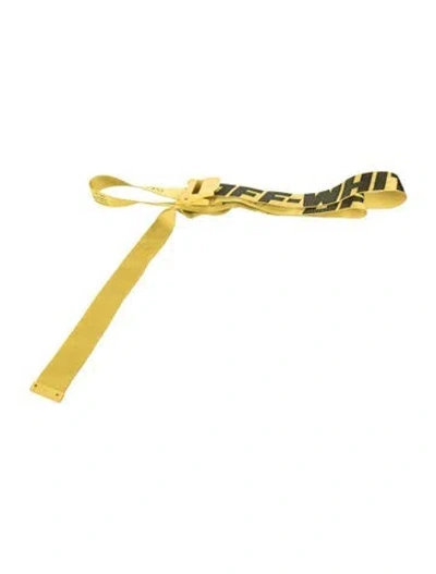 Pre-owned Off-white 2020 Industrial Belt Belt In Yellow