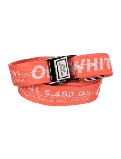 Pre-owned Off-white 2020 Industrial Belt In Orange