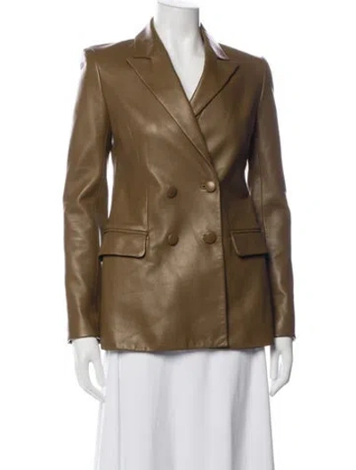 Pre-owned Off-white 2020 Leather Blazer In Brown