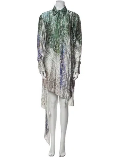 Pre-owned Off-white 2020 Long Dress In Green