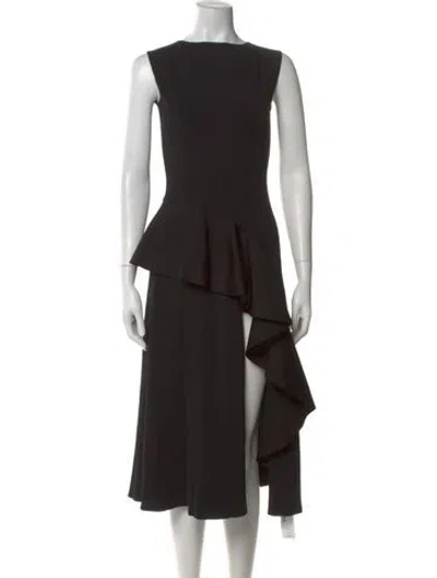 Pre-owned Off-white 2020 Midi Length Dress In Black