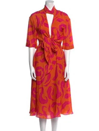 Pre-owned Off-white 2020 Midi Length Dress In Multi