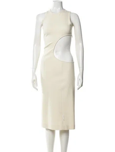 Pre-owned Off-white 2020 Midi Length Dress In Neutral