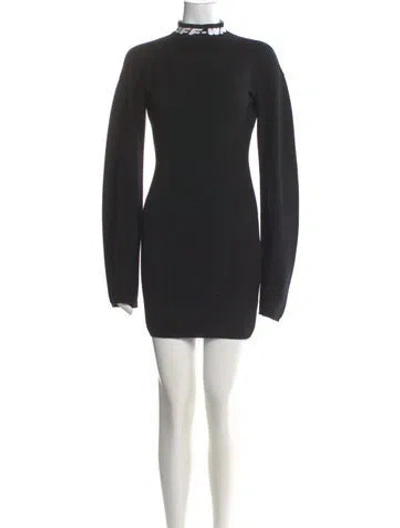 Pre-owned Off-white 2020 Mini Dress In Black