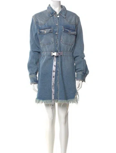 Pre-owned Off-white 2020 Mini Dress In Blue