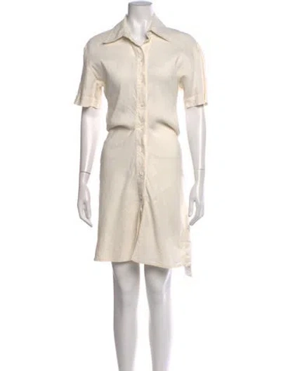 Pre-owned Off-white 2020 Mini Dress In Neutrals/white