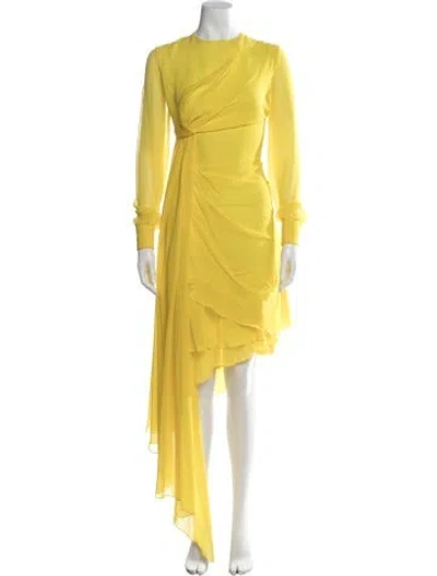 Pre-owned Off-white 2020 Mini Dress In Yellow