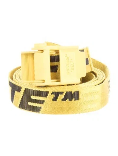 Pre-owned Off-white 2020 Mini Industrial Belt 2.0 Belt In Yellow