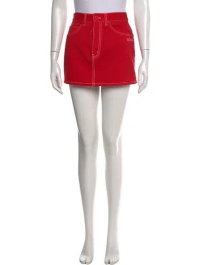 Pre-owned Off-white 2020 Mini Skirt W/ Tags In Red