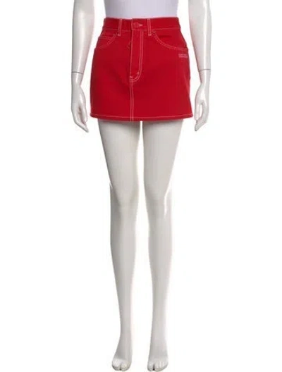 Pre-owned Off-white 2020 Mini Skirt W/ Tags In Red