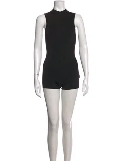 Pre-owned Off-white 2020 Mock Neck Romper In Black