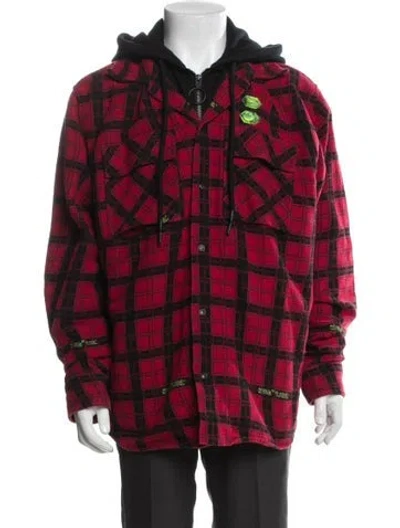Pre-owned Off-white 2020 Printed Windbreaker In Red