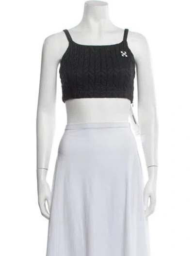 Pre-owned Off-white 2020 Scoop Neck Crop Top In Neutrals