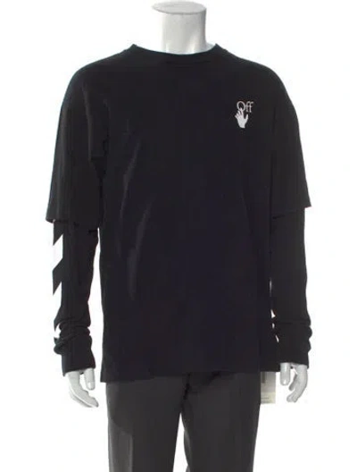 Pre-owned Off-white 2020 Signature Logo T-shirt In Black