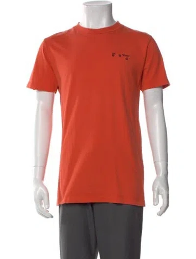 Pre-owned Off-white 2020 Signature Logo T-shirt In Orange