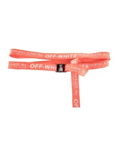 Pre-owned Off-white 2020 Skinny Belt In Orange