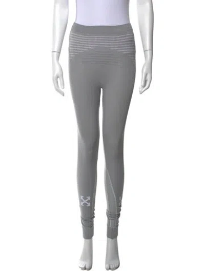 Pre-owned Off-white 2020 Skinny Leg Pants In Grey/white