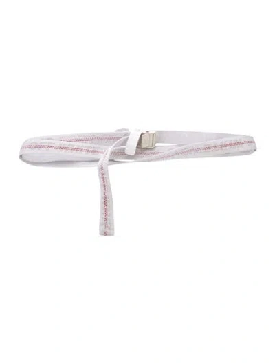 Pre-owned Off-white 2020 Skinny Waist Belt In White