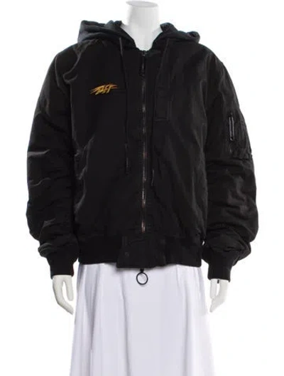 Pre-owned Off-white 2020 Stencil Arrows Puffer Coat In Black