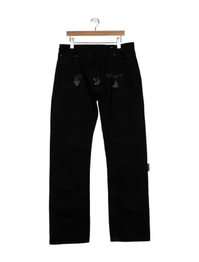 Pre-owned Off-white 2020 Straight-leg Jeans In Black