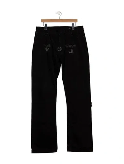 Pre-owned Off-white 2020 Straight-leg Jeans In Black
