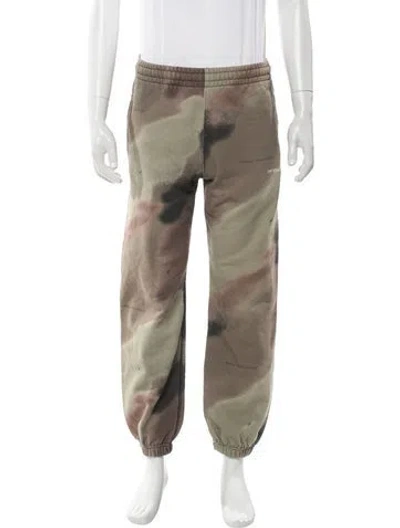 Pre-owned Off-white 2020 Tie-dye Print Lounge Bottoms In Brown