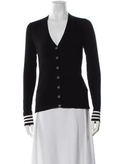 Pre-owned Off-white 2020 V-neck Sweater In Black