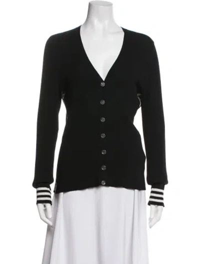 Pre-owned Off-white 2020 V-neck Sweater In Black