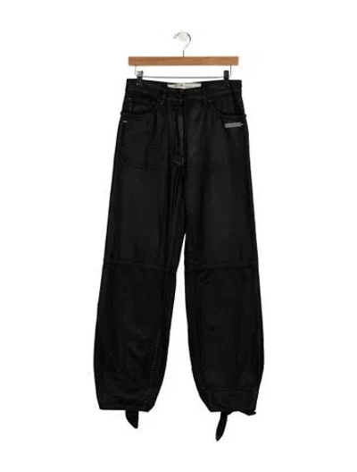 Pre-owned Off-white 2020 Wide Leg Jeans In Black