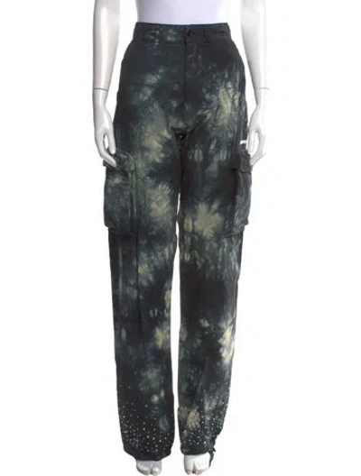 Pre-owned Off-white 2020 Wide Leg Pants In Green