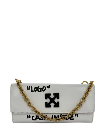 Pre-owned Off-white 2020s Jitney 0.5 Chain Purse In White