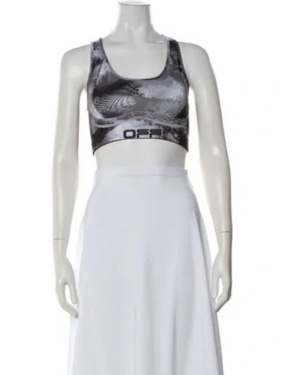 Pre-owned Off-white 2021 Active Logo Sports Bra Sports Bra In Black