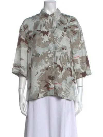 Pre-owned Off-white 2021 Camouflage Print Top In Neutrals