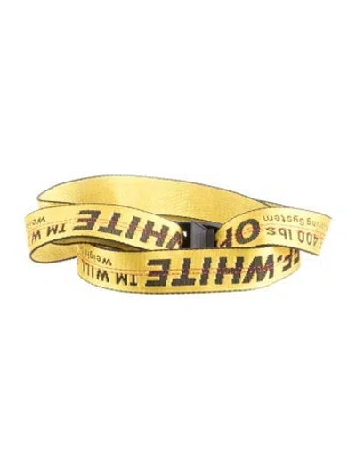 Pre-owned Off-white 2021 Canvas Belt W/ Tags In Yellow