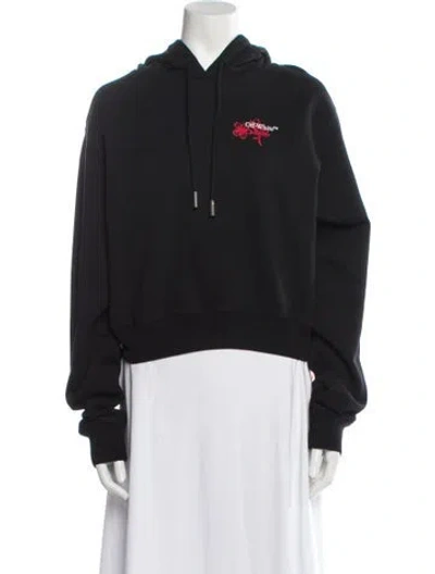 Pre-owned Off-white 2021 Chinese New Year Cropped Hooded Sweatshirt W/ Tags In Black